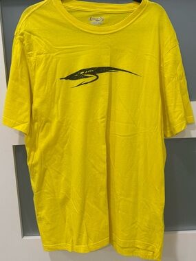 Spanish Fly Fishing Men's Yellow Short-Sleeve Graphic T-Shirt